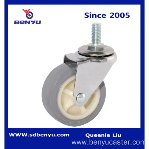 Light Duty Scrwe Furniture Mute Silent Caster Wheel